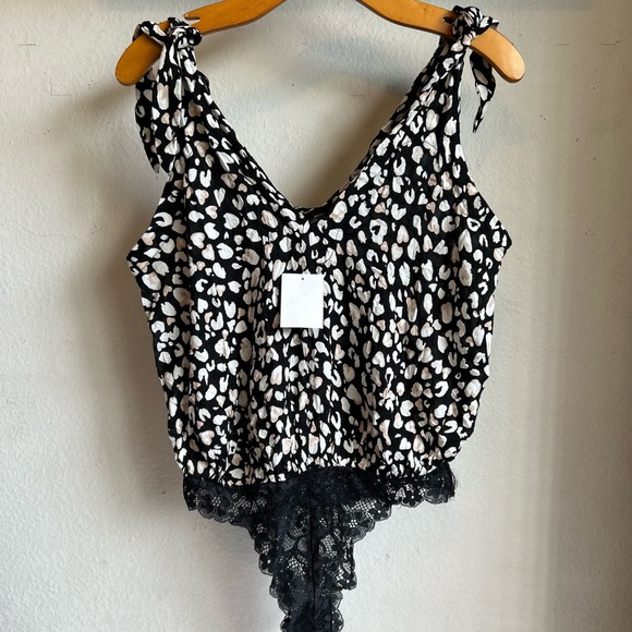 FP Intimately Bare It All Spotted Body suit Black Combo Size S - Picture 4 of 12
